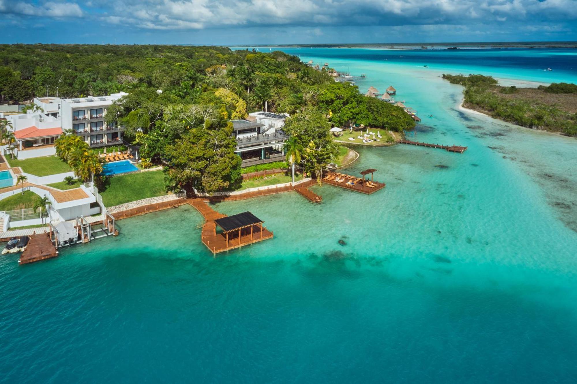 Cristalino Lagoon Front Hotel, Restaurant & Spa Bacalar Kültér fotó