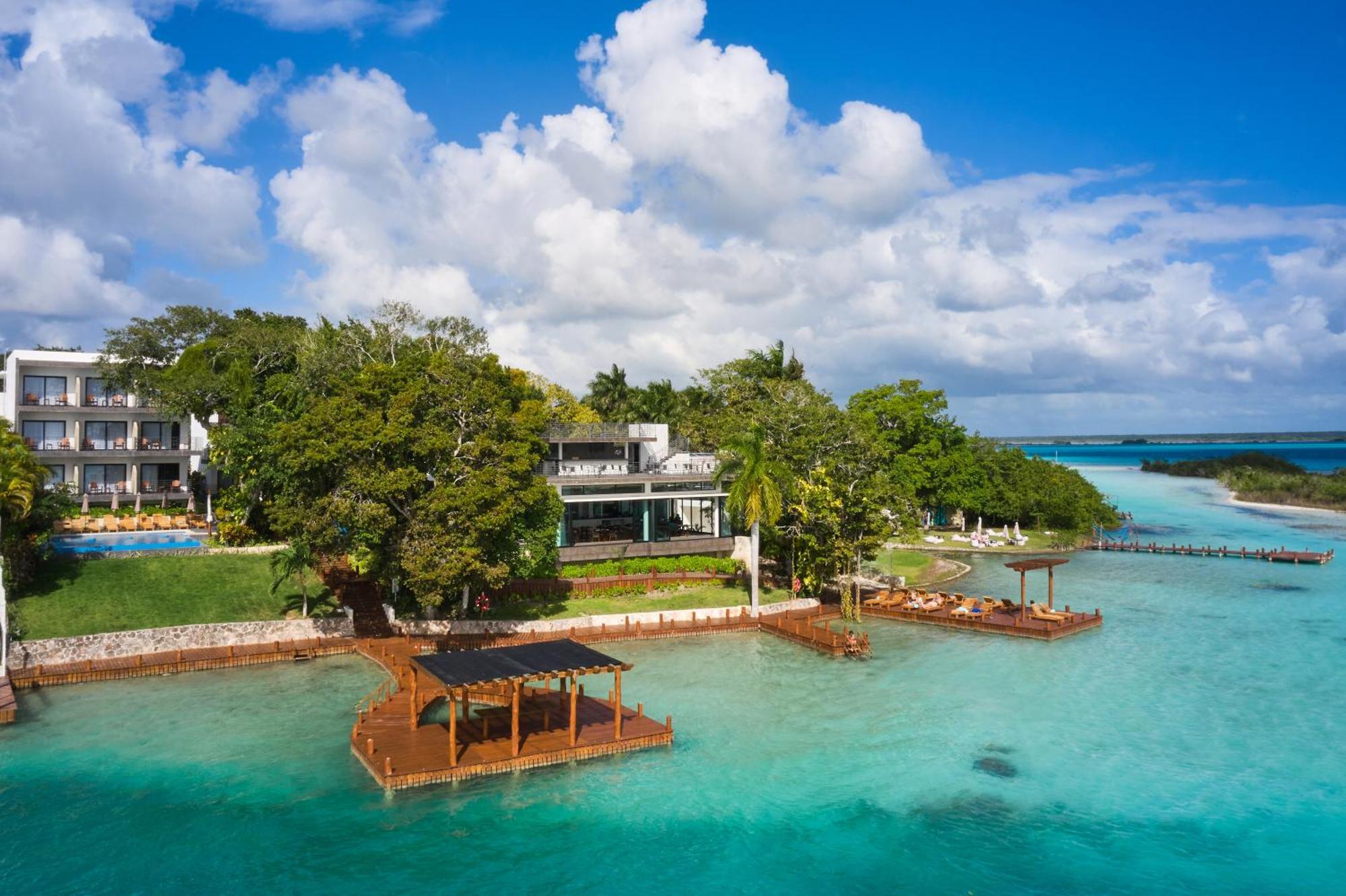 Cristalino Lagoon Front Hotel, Restaurant & Spa Bacalar Kültér fotó