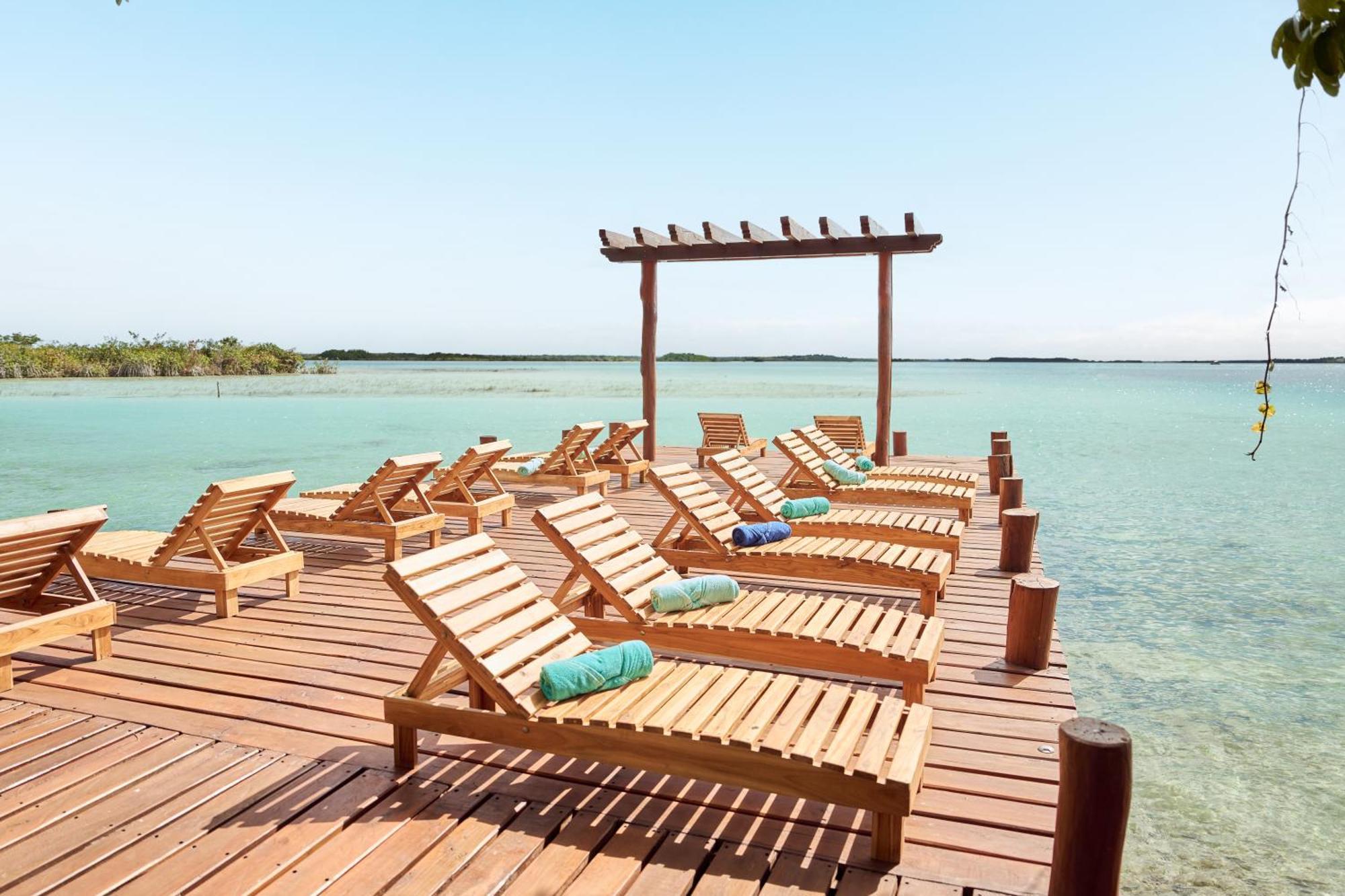Cristalino Lagoon Front Hotel, Restaurant & Spa Bacalar Kültér fotó