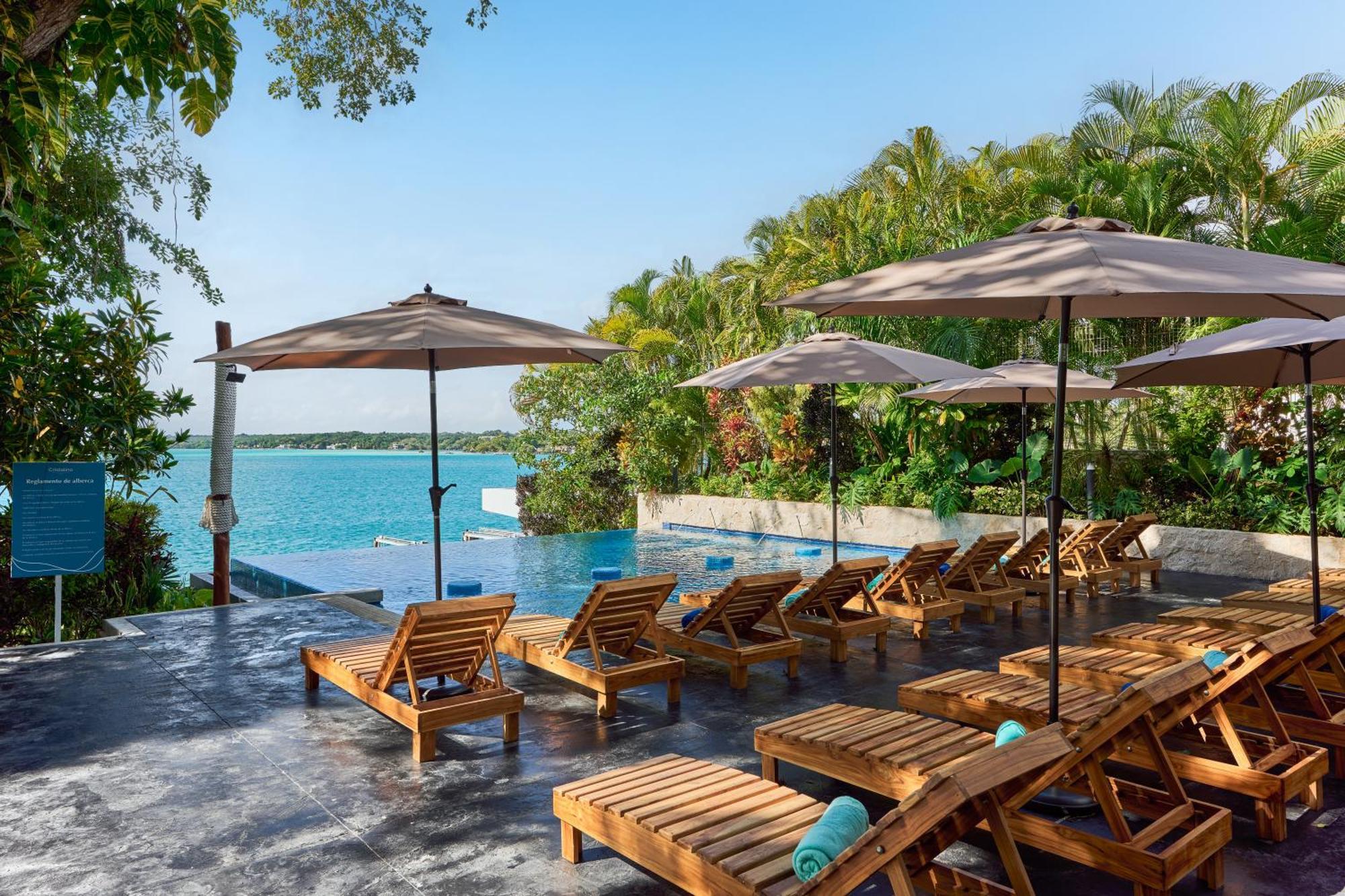Cristalino Lagoon Front Hotel, Restaurant & Spa Bacalar Kültér fotó