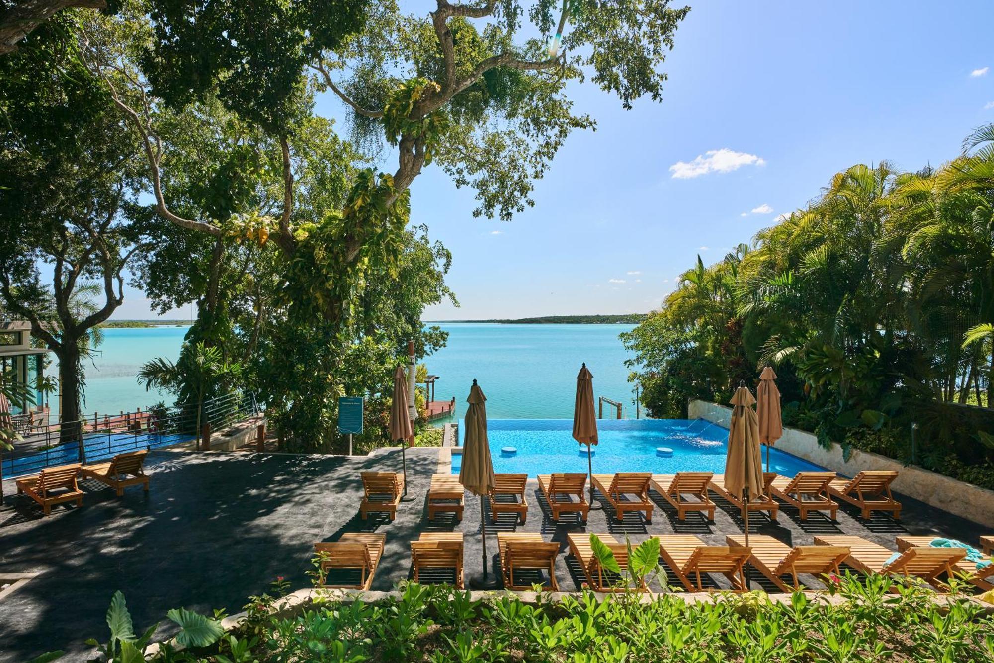 Cristalino Lagoon Front Hotel, Restaurant & Spa Bacalar Kültér fotó